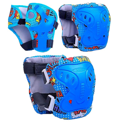 Комплект защиты для катания на роликах 00-3798 синий 1